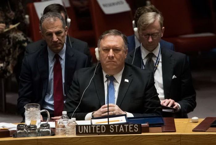 Державний секретар США Майк Помпео на засіданні РБ ООН Державний секретар США Майк Помпео на засіданні РБ ООН