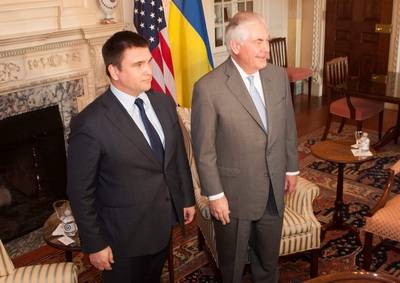 Minister of Foreign Affairs of Ukraine Pavlo Klimkin held a meeting with the US Secretary of State Rex Tillerson on March 7