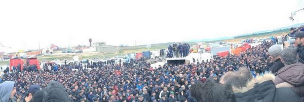 Truckers' strike in Dagestan, March 31