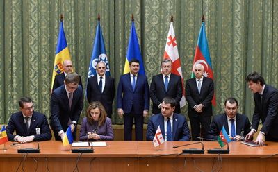 Signing of protocols on the establishment of the Free Trade Area within the framework of GUAM, March 27