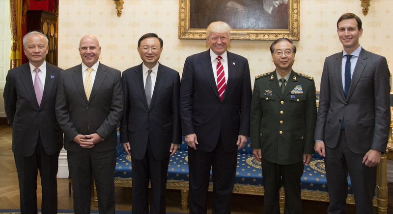 Встреча китайской делегации с президентом США Д. Трампом в Белом доме, 23 июня с г. Встреча китайской делегации с президентом США Д. Трампом в Белом доме, 23 июня с г.
