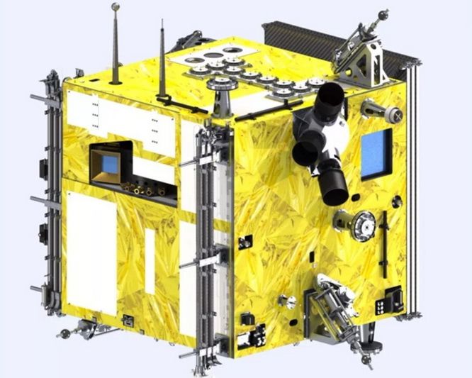 Model of seismic-electromagnetic satellite “Zhangchen-1” Model of seismic-electromagnetic satellite “Zhangchen-1”