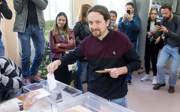 Лідер лівого блоку Unidas Podemos Пабло Іглесіас Лідер лівого блоку Unidas Podemos Пабло Іглесіас