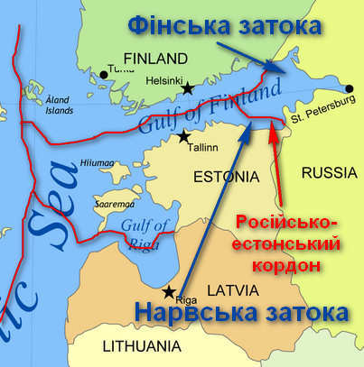 Російсько-естонський кордон у Нарвській і Фінській затока