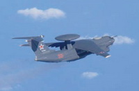 Russian A-50 Airborne early Warning and Control aircraft flying over the Sea of Japan (February, 2014)