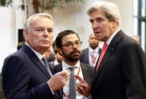 Jean-Marc Ayrault and John Kerry
